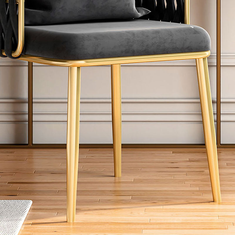 Scandinavian Design Fabric Dining Side Chairs Solid Back Dining Side Chair Clearhalo ' kitchen&dining_furn' 'Dining Chairs' 'Dining Tables & Seating' 'dining_chair' 'furn' 'furn_dining_chair' 'Furniture' 'furniture_dining_chair' 'Kitchen & Dining Furniture' 'kitchen' 4492207