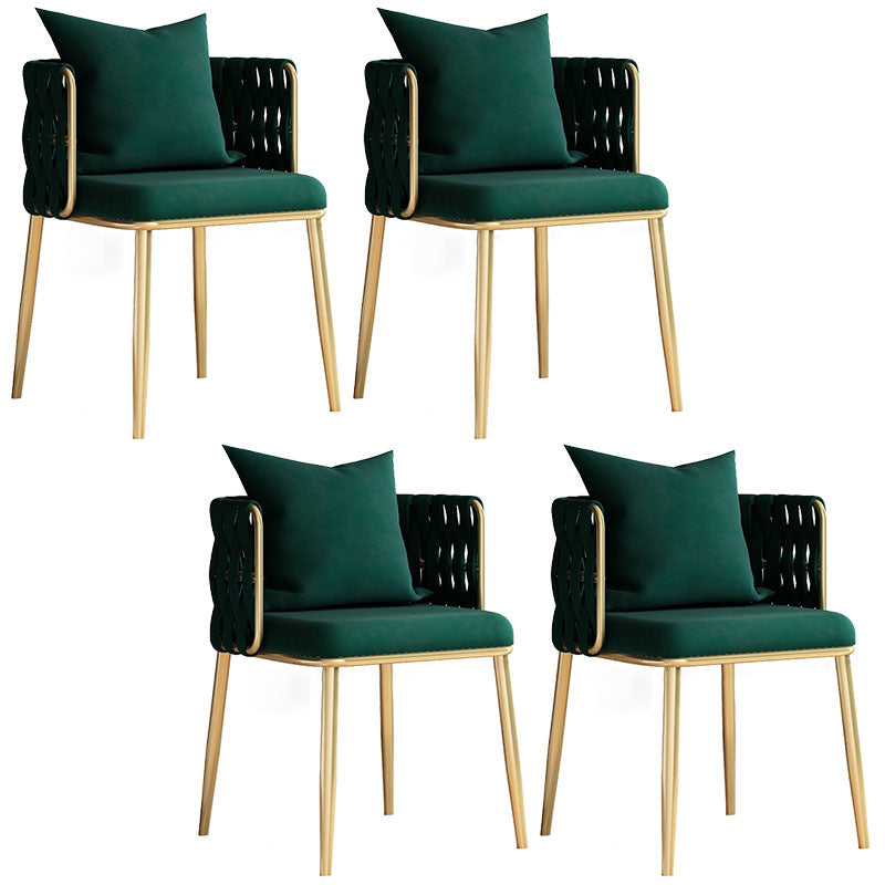 Scandinavian Design Fabric Dining Side Chairs Solid Back Dining Side Chair Navy 4 Piece Set Clearhalo ' kitchen&dining_furn' 'Dining Chairs' 'Dining Tables & Seating' 'dining_chair' 'furn' 'furn_dining_chair' 'Furniture' 'furniture_dining_chair' 'Kitchen & Dining Furniture' 'kitchen' 4492208