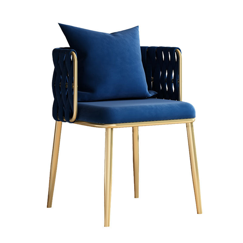 Scandinavian Design Fabric Dining Side Chairs Solid Back Dining Side Chair Blue 1 Piece Clearhalo ' kitchen&dining_furn' 'Dining Chairs' 'Dining Tables & Seating' 'dining_chair' 'furn' 'furn_dining_chair' 'Furniture' 'furniture_dining_chair' 'Kitchen & Dining Furniture' 'kitchen' 4492210