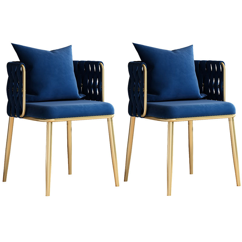 Scandinavian Design Fabric Dining Side Chairs Solid Back Dining Side Chair Blue 2 Piece Set Clearhalo ' kitchen&dining_furn' 'Dining Chairs' 'Dining Tables & Seating' 'dining_chair' 'furn' 'furn_dining_chair' 'Furniture' 'furniture_dining_chair' 'Kitchen & Dining Furniture' 'kitchen' 4492211