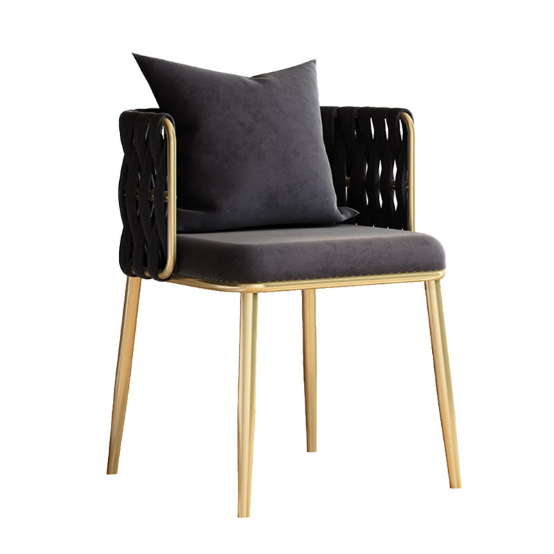 Scandinavian Design Fabric Dining Side Chairs Solid Back Dining Side Chair Dark Gray 1 Piece Clearhalo ' kitchen&dining_furn' 'Dining Chairs' 'Dining Tables & Seating' 'dining_chair' 'furn' 'furn_dining_chair' 'Furniture' 'furniture_dining_chair' 'Kitchen & Dining Furniture' 'kitchen' 4492213