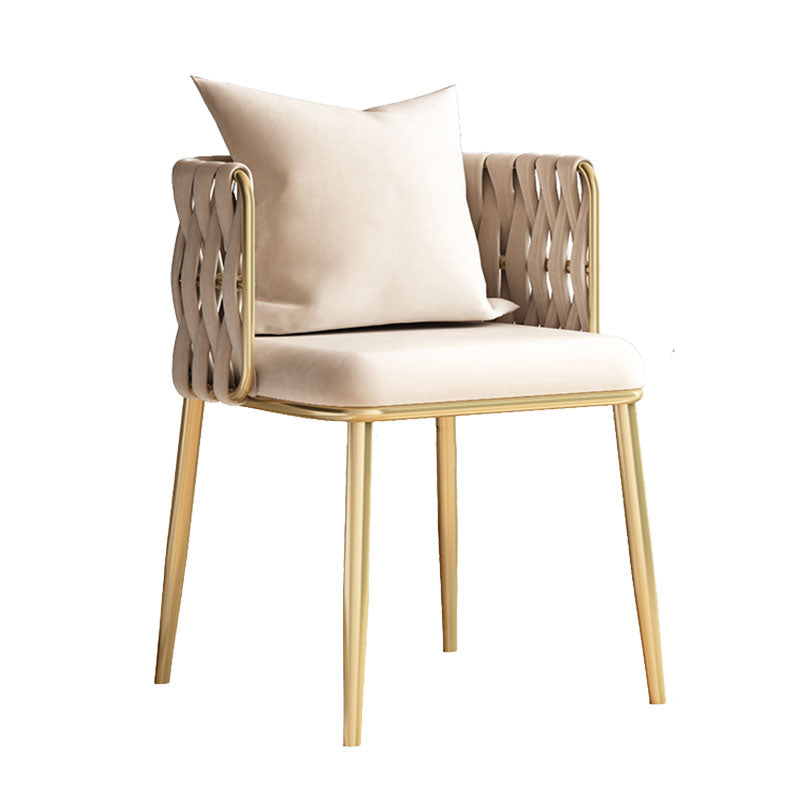 Scandinavian Design Fabric Dining Side Chairs Solid Back Dining Side Chair White 1 Piece Clearhalo ' kitchen&dining_furn' 'Dining Chairs' 'Dining Tables & Seating' 'dining_chair' 'furn' 'furn_dining_chair' 'Furniture' 'furniture_dining_chair' 'Kitchen & Dining Furniture' 'kitchen' 4492216
