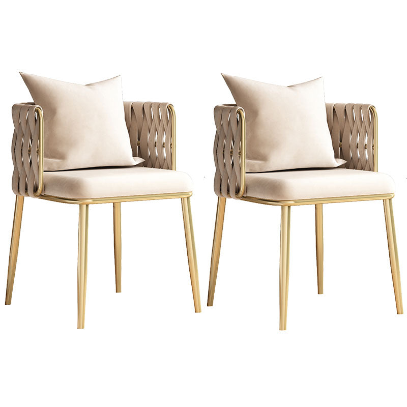 Scandinavian Design Fabric Dining Side Chairs Solid Back Dining Side Chair White 2 Piece Set Clearhalo ' kitchen&dining_furn' 'Dining Chairs' 'Dining Tables & Seating' 'dining_chair' 'furn' 'furn_dining_chair' 'Furniture' 'furniture_dining_chair' 'Kitchen & Dining Furniture' 'kitchen' 4492217