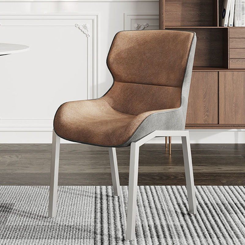 Modern Style Kitchen Metal Dining Chairs Wingback Dining Arm Side Chairs Clearhalo ' kitchen&dining_furn' 'Dining Chairs' 'Dining Tables & Seating' 'dining_chair' 'furn' 'furn_dining_chair' 'Furniture' 'furniture_dining_chair' 'Kitchen & Dining Furniture' 'kitchen' 4492220