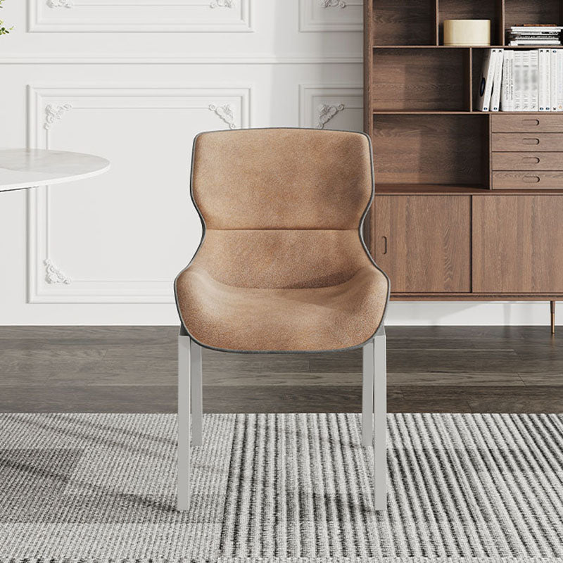 Modern Style Kitchen Metal Dining Chairs Wingback Dining Arm Side Chairs Clearhalo ' kitchen&dining_furn' 'Dining Chairs' 'Dining Tables & Seating' 'dining_chair' 'furn' 'furn_dining_chair' 'Furniture' 'furniture_dining_chair' 'Kitchen & Dining Furniture' 'kitchen' 4492223