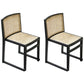 Traditional Style Dining Chairs Kitchen Armless Dining Chairs with Wooden Legs Black 2 Piece Set Clearhalo ' kitchen&dining_furn' 'Dining Chairs' 'Dining Tables & Seating' 'dining_chair' 'furn' 'furn_dining_chair' 'Furniture' 'furniture_dining_chair' 'Kitchen & Dining Furniture' 'kitchen' 4492245
