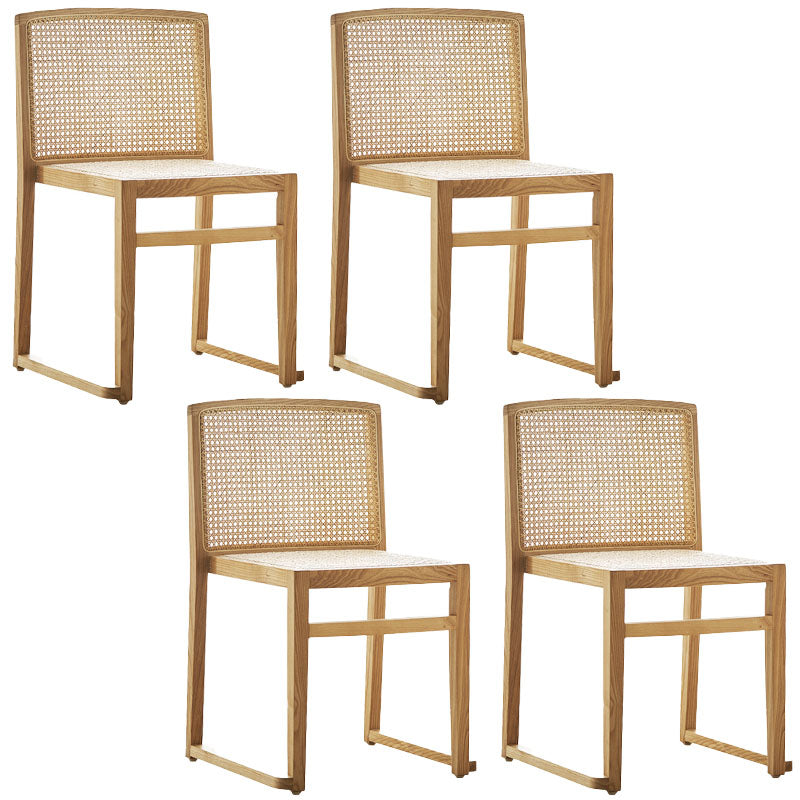 Traditional Style Dining Chairs Kitchen Armless Dining Chairs with Wooden Legs Wood 4 Piece Set Clearhalo ' kitchen&dining_furn' 'Dining Chairs' 'Dining Tables & Seating' 'dining_chair' 'furn' 'furn_dining_chair' 'Furniture' 'furniture_dining_chair' 'Kitchen & Dining Furniture' 'kitchen' 4492252