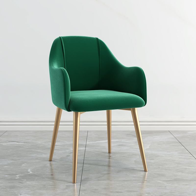 Glam Velvet Dining Room Chairs Arm Metal Dining Side Chair for Restaurant Use Blackish Green 1 Piece Clearhalo ' kitchen&dining_furn' 'Dining Chairs' 'Dining Tables & Seating' 'dining_chair' 'furn' 'furn_dining_chair' 'Furniture' 'furniture_dining_chair' 'Kitchen & Dining Furniture' 'kitchen' 4492264