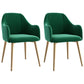 Glam Velvet Dining Room Chairs Arm Metal Dining Side Chair for Restaurant Use Blackish Green 2 Piece Set Clearhalo ' kitchen&dining_furn' 'Dining Chairs' 'Dining Tables & Seating' 'dining_chair' 'furn' 'furn_dining_chair' 'Furniture' 'furniture_dining_chair' 'Kitchen & Dining Furniture' 'kitchen' 4492265
