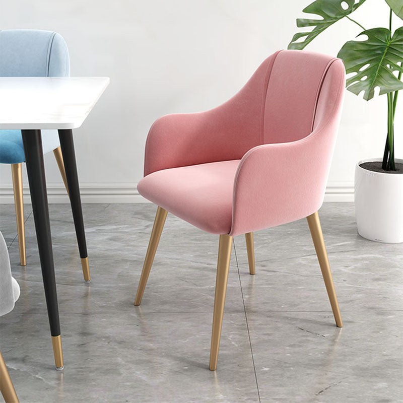 Glam Velvet Dining Room Chairs Arm Metal Dining Side Chair for Restaurant Use Clearhalo ' kitchen&dining_furn' 'Dining Chairs' 'Dining Tables & Seating' 'dining_chair' 'furn' 'furn_dining_chair' 'Furniture' 'furniture_dining_chair' 'Kitchen & Dining Furniture' 'kitchen' 4492270