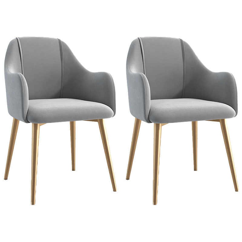 Glam Velvet Dining Room Chairs Arm Metal Dining Side Chair for Restaurant Use Light Gray 2 Piece Set Clearhalo ' kitchen&dining_furn' 'Dining Chairs' 'Dining Tables & Seating' 'dining_chair' 'furn' 'furn_dining_chair' 'Furniture' 'furniture_dining_chair' 'Kitchen & Dining Furniture' 'kitchen' 4492271