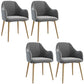 Glam Velvet Dining Room Chairs Arm Metal Dining Side Chair for Restaurant Use Dark Gray 4 Piece Set Clearhalo ' kitchen&dining_furn' 'Dining Chairs' 'Dining Tables & Seating' 'dining_chair' 'furn' 'furn_dining_chair' 'Furniture' 'furniture_dining_chair' 'Kitchen & Dining Furniture' 'kitchen' 4492280
