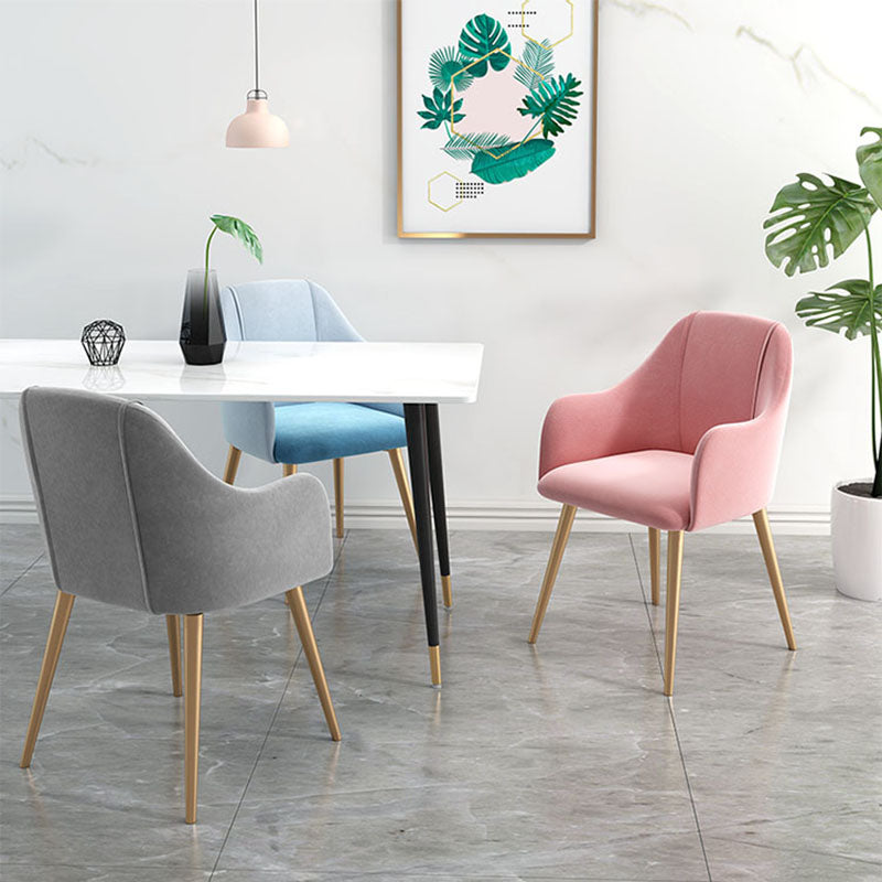 Glam Velvet Dining Room Chairs Arm Metal Dining Side Chair for Restaurant Use Clearhalo ' kitchen&dining_furn' 'Dining Chairs' 'Dining Tables & Seating' 'dining_chair' 'furn' 'furn_dining_chair' 'Furniture' 'furniture_dining_chair' 'Kitchen & Dining Furniture' 'kitchen' 4492281