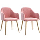 Glam Velvet Dining Room Chairs Arm Metal Dining Side Chair for Restaurant Use Pink 2 Piece Set Clearhalo ' kitchen&dining_furn' 'Dining Chairs' 'Dining Tables & Seating' 'dining_chair' 'furn' 'furn_dining_chair' 'Furniture' 'furniture_dining_chair' 'Kitchen & Dining Furniture' 'kitchen' 4492286