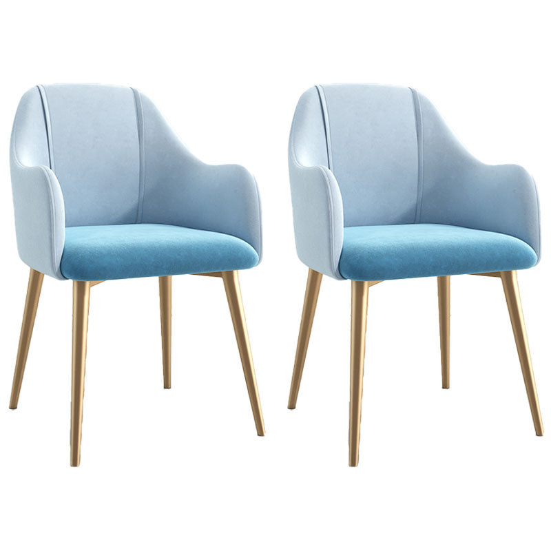 Glam Velvet Dining Room Chairs Arm Metal Dining Side Chair for Restaurant Use Blue 2 Piece Set Clearhalo ' kitchen&dining_furn' 'Dining Chairs' 'Dining Tables & Seating' 'dining_chair' 'furn' 'furn_dining_chair' 'Furniture' 'furniture_dining_chair' 'Kitchen & Dining Furniture' 'kitchen' 4492292