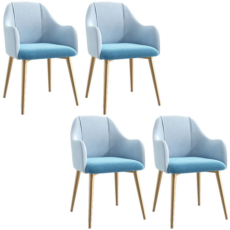 Glam Velvet Dining Room Chairs Arm Metal Dining Side Chair for Restaurant Use Blue 4 Piece Set Clearhalo ' kitchen&dining_furn' 'Dining Chairs' 'Dining Tables & Seating' 'dining_chair' 'furn' 'furn_dining_chair' 'Furniture' 'furniture_dining_chair' 'Kitchen & Dining Furniture' 'kitchen' 4492293
