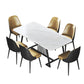 Modern 1/2/5/7 Pieces Dining Set Sintered Stone Rectangle Dining Table with Chairs 7 Pieces: Table, 6 Chairs Clearhalo 'Dining Room Sets' 'Dining Tables & Seating' 'dining_room_set' 'furn' 'furn_dining_room_set' 'Furniture' 'furniture_dining_room_set' 'Kitchen & Dining Furniture' 'kitchen&dining_furn' 'kitchen' 4492297