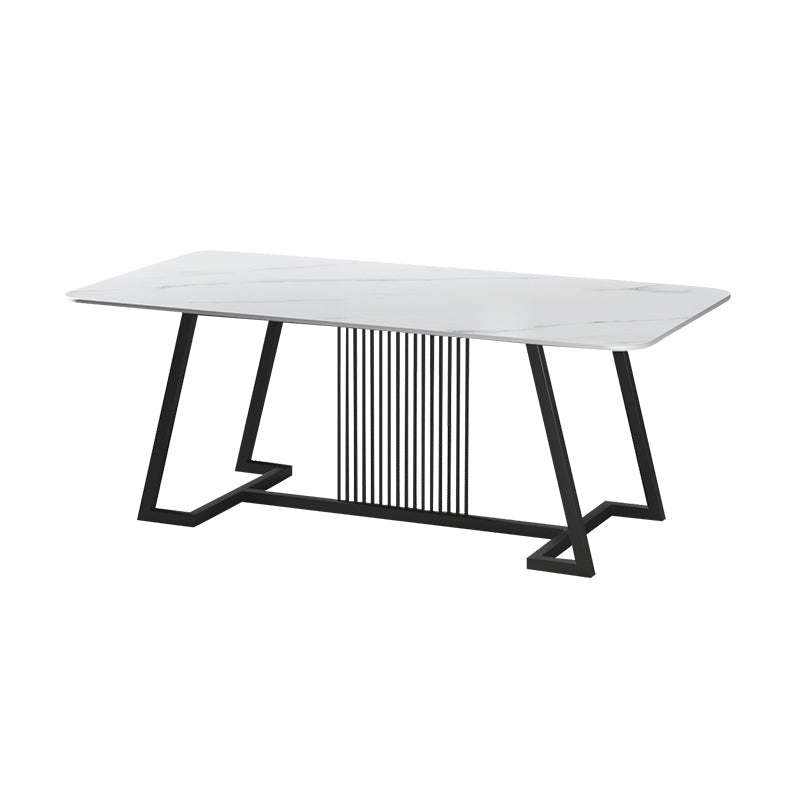 Modern 1/2/5/7 Pieces Dining Set Sintered Stone Rectangle Dining Table with Chairs Clearhalo 'Dining Room Sets' 'Dining Tables & Seating' 'dining_room_set' 'furn' 'furn_dining_room_set' 'Furniture' 'furniture_dining_room_set' 'Kitchen & Dining Furniture' 'kitchen&dining_furn' 'kitchen' 4492299