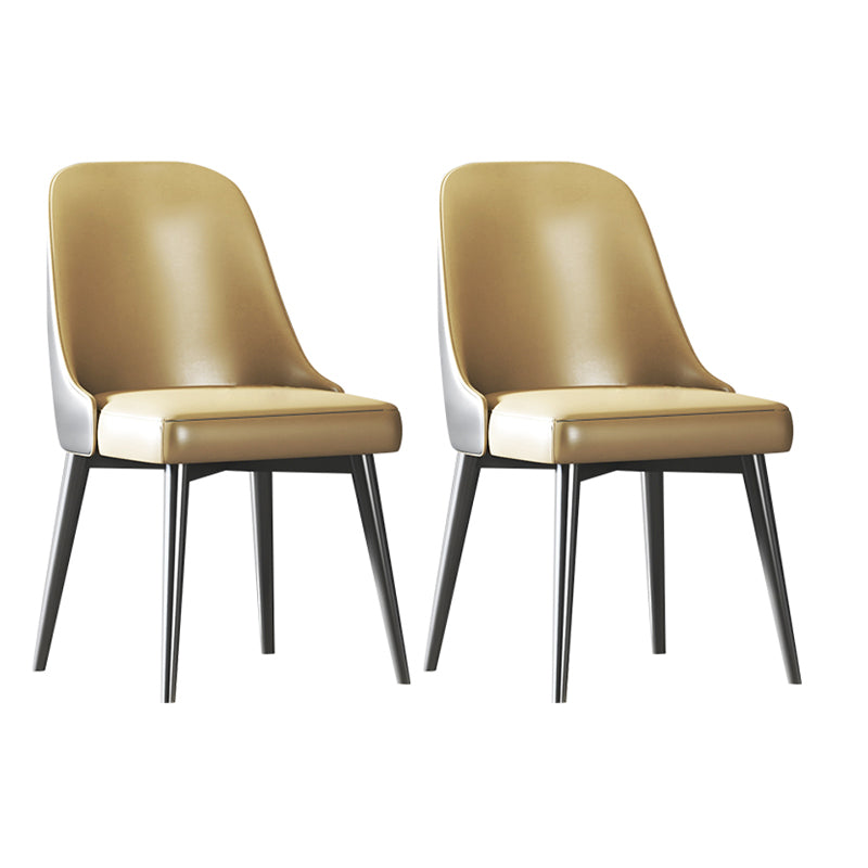 Modern 1/2/5/7 Pieces Dining Set Sintered Stone Rectangle Dining Table with Chairs 2 Yellow Chairs Clearhalo 'Dining Room Sets' 'Dining Tables & Seating' 'dining_room_set' 'furn' 'furn_dining_room_set' 'Furniture' 'furniture_dining_room_set' 'Kitchen & Dining Furniture' 'kitchen&dining_furn' 'kitchen' 4492301