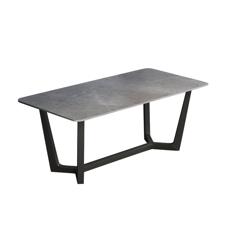 Modern 1/2/5/6/7 Pieces Dining Set Sintered Stone Dining Table with Leather Chairs Clearhalo 'Dining Room Sets' 'Dining Tables & Seating' 'dining_room_set' 'furn' 'furn_dining_room_set' 'Furniture' 'furniture_dining_room_set' 'Kitchen & Dining Furniture' 'kitchen&dining_furn' 'kitchen' 4492322