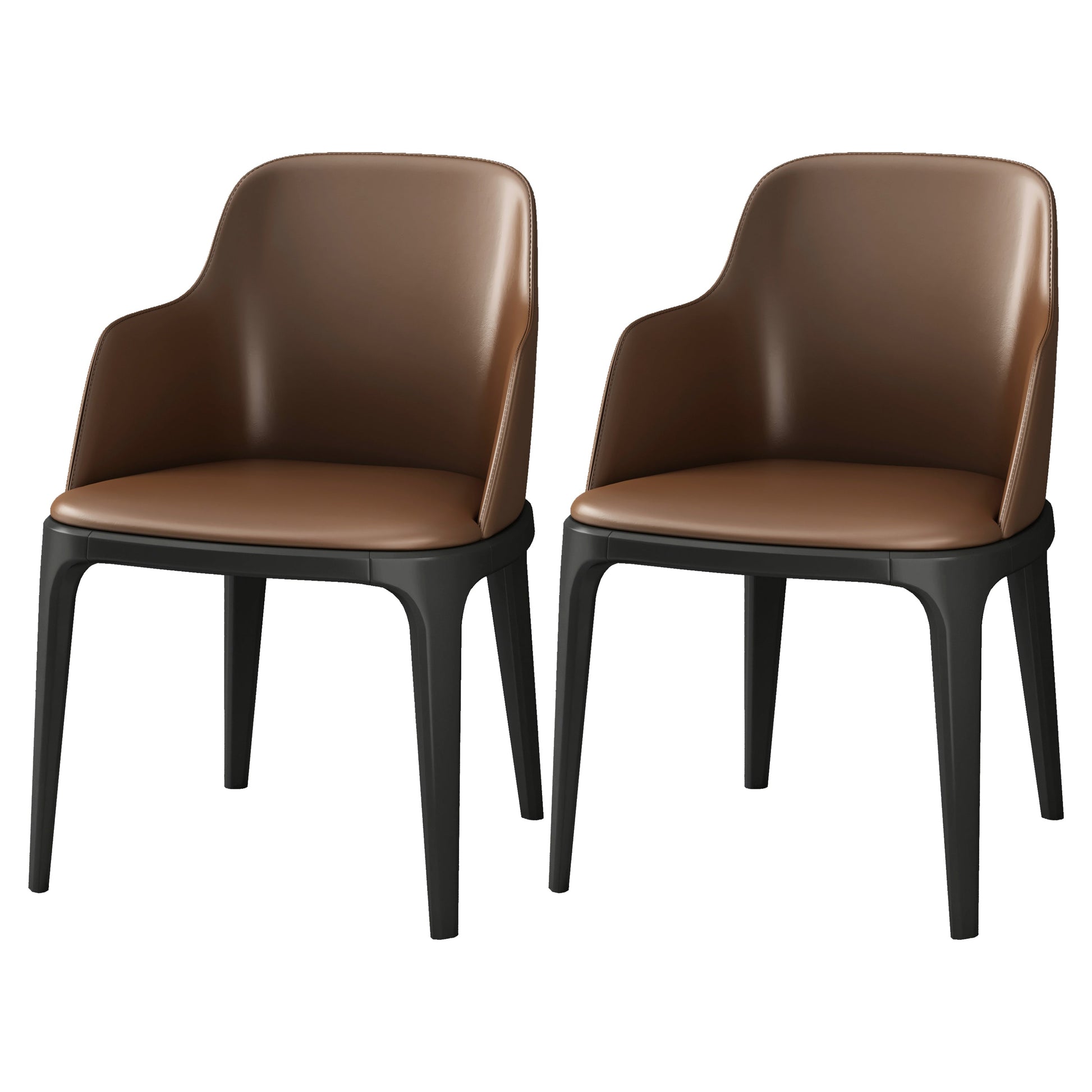 Modern 1/2/5/6/7 Pieces Dining Set Sintered Stone Dining Table with Leather Chairs 2 Light Brown Chairs Clearhalo 'Dining Room Sets' 'Dining Tables & Seating' 'dining_room_set' 'furn' 'furn_dining_room_set' 'Furniture' 'furniture_dining_room_set' 'Kitchen & Dining Furniture' 'kitchen&dining_furn' 'kitchen' 4492324