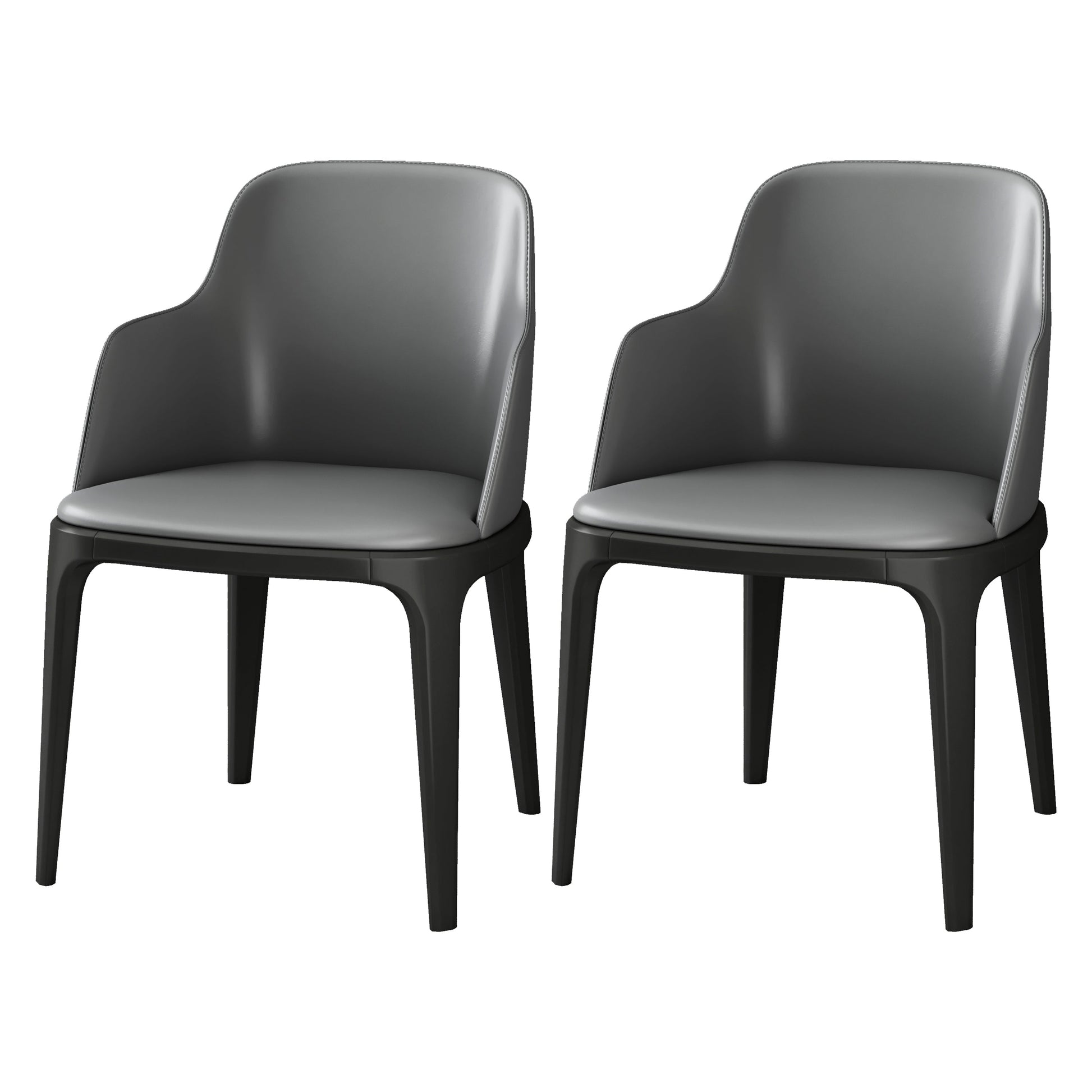 Modern 1/2/5/6/7 Pieces Dining Set Sintered Stone Dining Table with Leather Chairs 2 Dark Grey Chairs Clearhalo 'Dining Room Sets' 'Dining Tables & Seating' 'dining_room_set' 'furn' 'furn_dining_room_set' 'Furniture' 'furniture_dining_room_set' 'Kitchen & Dining Furniture' 'kitchen&dining_furn' 'kitchen' 4492326