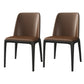 Modern 1/2/5/6/7 Pieces Dining Set Sintered Stone Dining Table with Leather Chairs 2 Brown Chairs Clearhalo 'Dining Room Sets' 'Dining Tables & Seating' 'dining_room_set' 'furn' 'furn_dining_room_set' 'Furniture' 'furniture_dining_room_set' 'Kitchen & Dining Furniture' 'kitchen&dining_furn' 'kitchen' 4492327