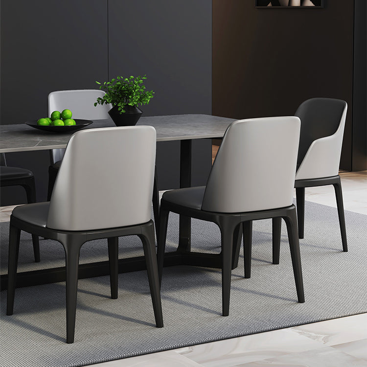Modern 1/2/5/6/7 Pieces Dining Set Sintered Stone Dining Table with Leather Chairs Clearhalo 'Dining Room Sets' 'Dining Tables & Seating' 'dining_room_set' 'furn' 'furn_dining_room_set' 'Furniture' 'furniture_dining_room_set' 'Kitchen & Dining Furniture' 'kitchen&dining_furn' 'kitchen' 4492336