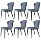 Contemporary 1/5/6/7 Pieces Dining Set Round Dining Room Table Set 6 Blue Chairs Clearhalo 'Dining Room Sets' 'Dining Tables & Seating' 'dining_room_set' 'furn' 'furn_dining_room_set' 'Furniture' 'furniture_dining_room_set' 'Kitchen & Dining Furniture' 'kitchen&dining_furn' 'kitchen' 4492357