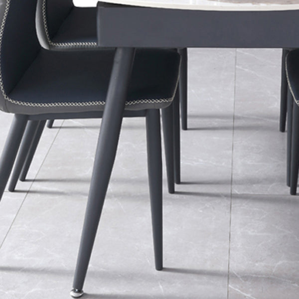 Contemporary 1/5/6/7 Pieces Dining Set Round Dining Room Table Set Clearhalo 'Dining Room Sets' 'Dining Tables & Seating' 'dining_room_set' 'furn' 'furn_dining_room_set' 'Furniture' 'furniture_dining_room_set' 'Kitchen & Dining Furniture' 'kitchen&dining_furn' 'kitchen' 4492359