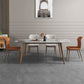 Glam 1/2/5/7 Pieces Dining Set Rectangular Dining Room Table 5 Pieces: Table, 2 Orange+2 Beige Chairs Clearhalo 'Dining Room Sets' 'Dining Tables & Seating' 'dining_room_set' 'furn' 'furn_dining_room_set' 'Furniture' 'furniture_dining_room_set' 'Kitchen & Dining Furniture' 'kitchen&dining_furn' 'kitchen' 4492370