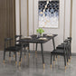 Nordic 1/4/5/7 Pieces Dining Set Sintered Stone Top Table with Leather Chairs Clearhalo 'Dining Room Sets' 'Dining Tables & Seating' 'dining_room_set' 'furn' 'furn_dining_room_set' 'Furniture' 'furniture_dining_room_set' 'Kitchen & Dining Furniture' 'kitchen&dining_furn' 'kitchen' 4492402