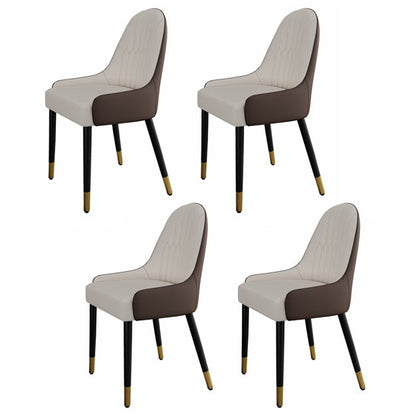 Contemporary 1/4/5/7 Pieces Dining Set Round Dining Table Set with Pedestal Base 4 Brown Chairs Clearhalo 'Dining Room Sets' 'Dining Tables & Seating' 'dining_room_set' 'furn' 'furn_dining_room_set' 'Furniture' 'furniture_dining_room_set' 'Kitchen & Dining Furniture' 'kitchen&dining_furn' 'kitchen' 4492423