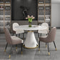 Contemporary 1/4/5/7 Pieces Dining Set Round Dining Table Set with Pedestal Base 5 Pieces: Table, 4 Chairs Clearhalo 'Dining Room Sets' 'Dining Tables & Seating' 'dining_room_set' 'furn' 'furn_dining_room_set' 'Furniture' 'furniture_dining_room_set' 'Kitchen & Dining Furniture' 'kitchen&dining_furn' 'kitchen' 4492426