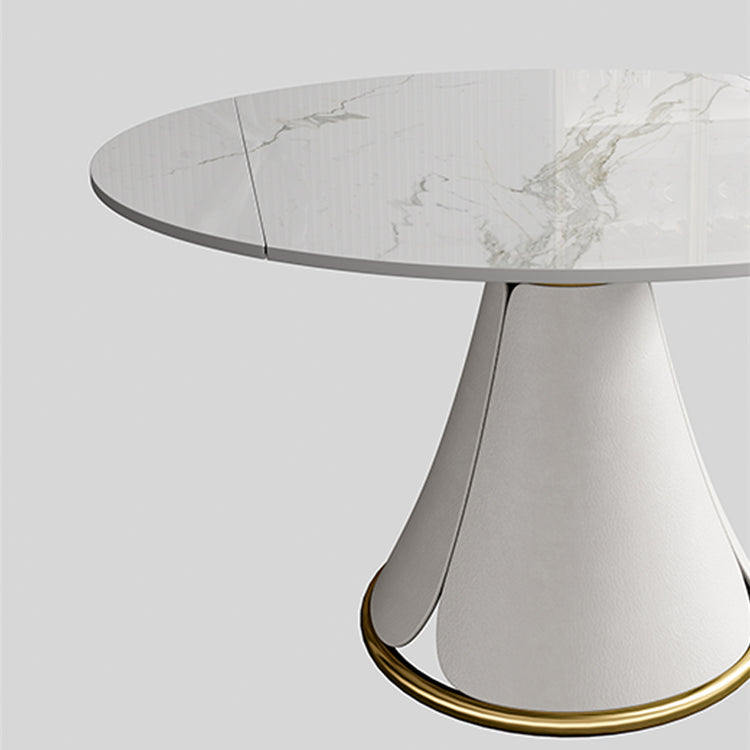 Contemporary 1/4/5/7 Pieces Dining Set Round Dining Table Set with Pedestal Base Clearhalo 'Dining Room Sets' 'Dining Tables & Seating' 'dining_room_set' 'furn' 'furn_dining_room_set' 'Furniture' 'furniture_dining_room_set' 'Kitchen & Dining Furniture' 'kitchen&dining_furn' 'kitchen' 4492428