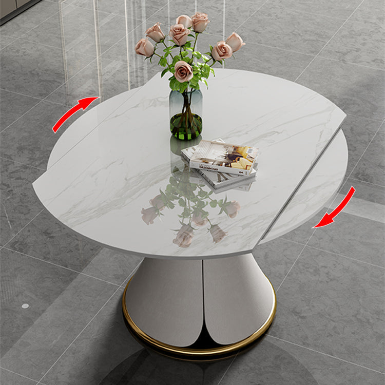 Contemporary 1/4/5/7 Pieces Dining Set Round Dining Table Set with Pedestal Base Clearhalo 'Dining Room Sets' 'Dining Tables & Seating' 'dining_room_set' 'furn' 'furn_dining_room_set' 'Furniture' 'furniture_dining_room_set' 'Kitchen & Dining Furniture' 'kitchen&dining_furn' 'kitchen' 4492430