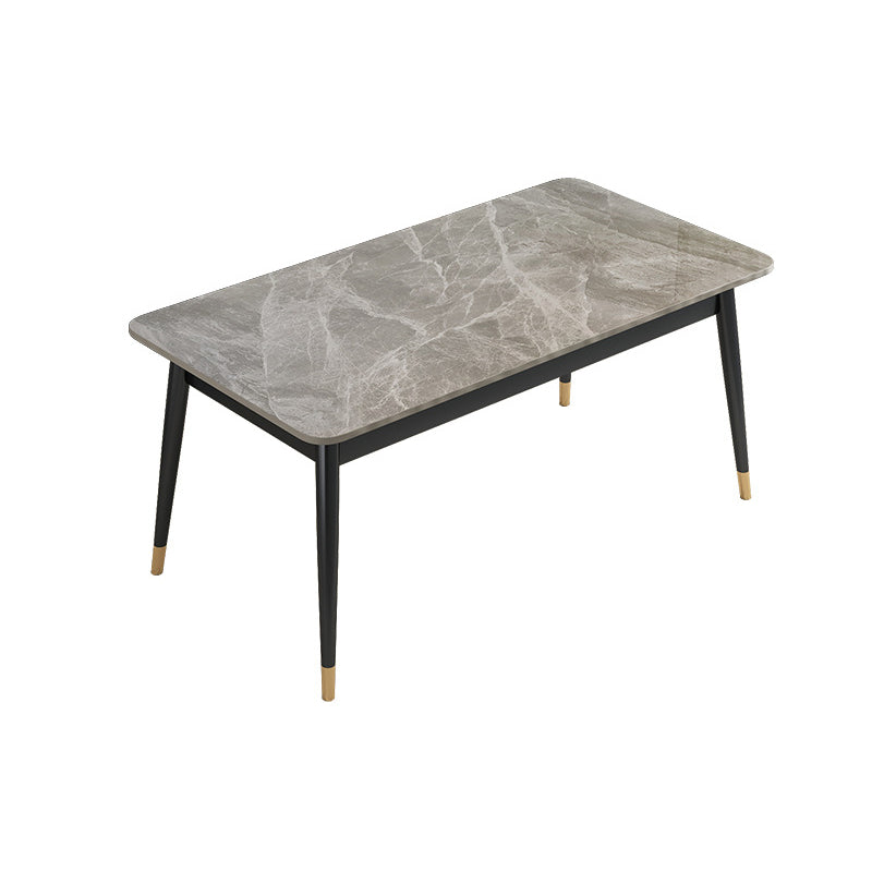 1/2/7 Pcs Metal Glam Dining Room Set with Rectangle Table Dinette Set Black 63"L x 31.5"W Clearhalo 'Dining Room Sets' 'Dining Tables & Seating' 'dining_room_set' 'Furniture' 'furniture_dining_room_set' 'Kitchen & Dining Furniture' 'kitchen&dining_furn' 'kitchen' 4492439