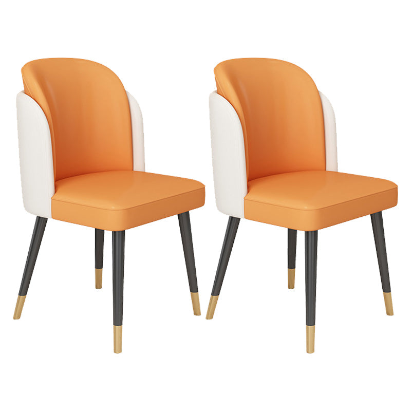 1/2/7 Pcs Metal Glam Dining Room Set with Rectangle Table Dinette Set 2 Orange-Black Chairs Clearhalo 'Dining Room Sets' 'Dining Tables & Seating' 'dining_room_set' 'Furniture' 'furniture_dining_room_set' 'Kitchen & Dining Furniture' 'kitchen&dining_furn' 'kitchen' 4492441