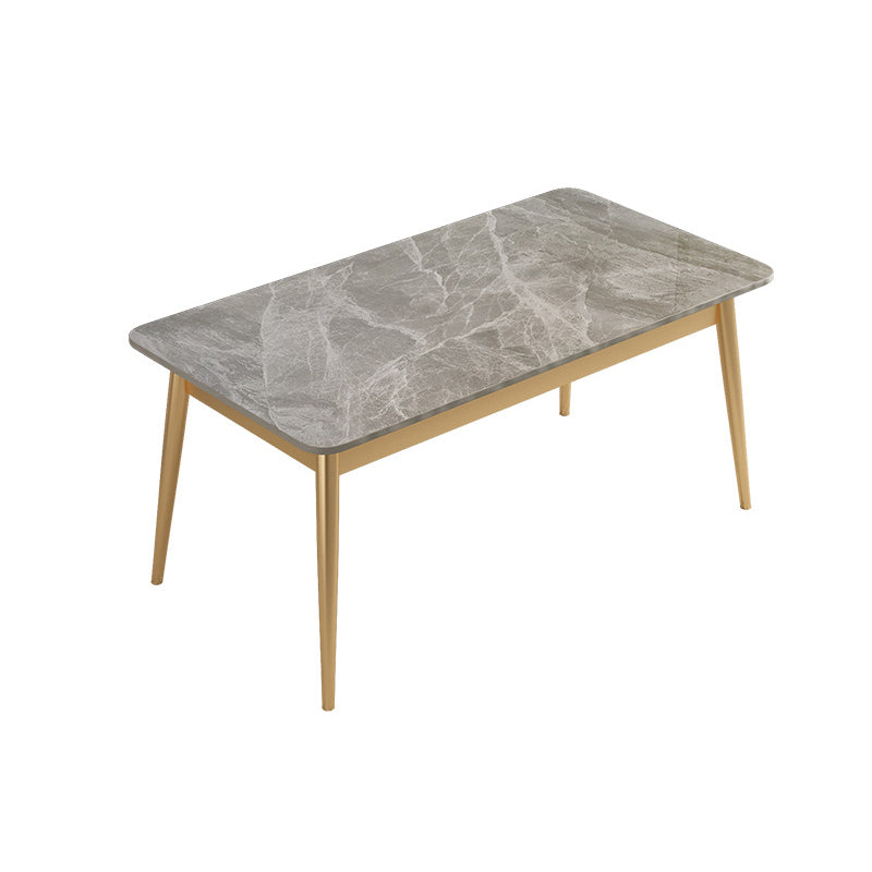 1/2/7 Pcs Metal Glam Dining Room Set with Rectangle Table Dinette Set Gold 63"L x 31.5"W Clearhalo 'Dining Room Sets' 'Dining Tables & Seating' 'dining_room_set' 'Furniture' 'furniture_dining_room_set' 'Kitchen & Dining Furniture' 'kitchen&dining_furn' 'kitchen' 4492444