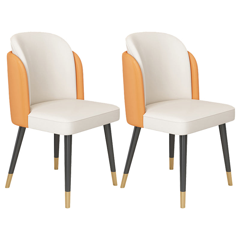 1/2/7 Pcs Metal Glam Dining Room Set with Rectangle Table Dinette Set 2 White-black Chairs Clearhalo 'Dining Room Sets' 'Dining Tables & Seating' 'dining_room_set' 'Furniture' 'furniture_dining_room_set' 'Kitchen & Dining Furniture' 'kitchen&dining_furn' 'kitchen' 4492446