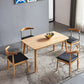 1/2/5 Pcs Oak Wood Modern Dining Set with Rectangle Table Dinette Set 5 Pieces: Wood Table, 4 Light Brown Chairs Clearhalo 'Dining Room Sets' 'Dining Tables & Seating' 'dining_room_set' 'furn' 'furn_dining_room_set' 'Furniture' 'furniture_dining_room_set' 'Kitchen & Dining Furniture' 'kitchen&dining_furn' 'kitchen' 4492496