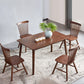 1/2/5 Pcs Oak Wood Modern Dining Set with Rectangle Table Dinette Set 5 Pieces: Walnut Table, 4 Walnut Chairs Clearhalo 'Dining Room Sets' 'Dining Tables & Seating' 'dining_room_set' 'furn' 'furn_dining_room_set' 'Furniture' 'furniture_dining_room_set' 'Kitchen & Dining Furniture' 'kitchen&dining_furn' 'kitchen' 4492510
