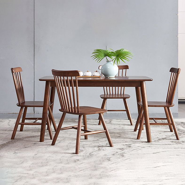 1/2/5 Pcs Oak Wood Modern Dining Set with Rectangle Table Dinette Set Clearhalo 'Dining Room Sets' 'Dining Tables & Seating' 'dining_room_set' 'furn' 'furn_dining_room_set' 'Furniture' 'furniture_dining_room_set' 'Kitchen & Dining Furniture' 'kitchen&dining_furn' 'kitchen' 4492511