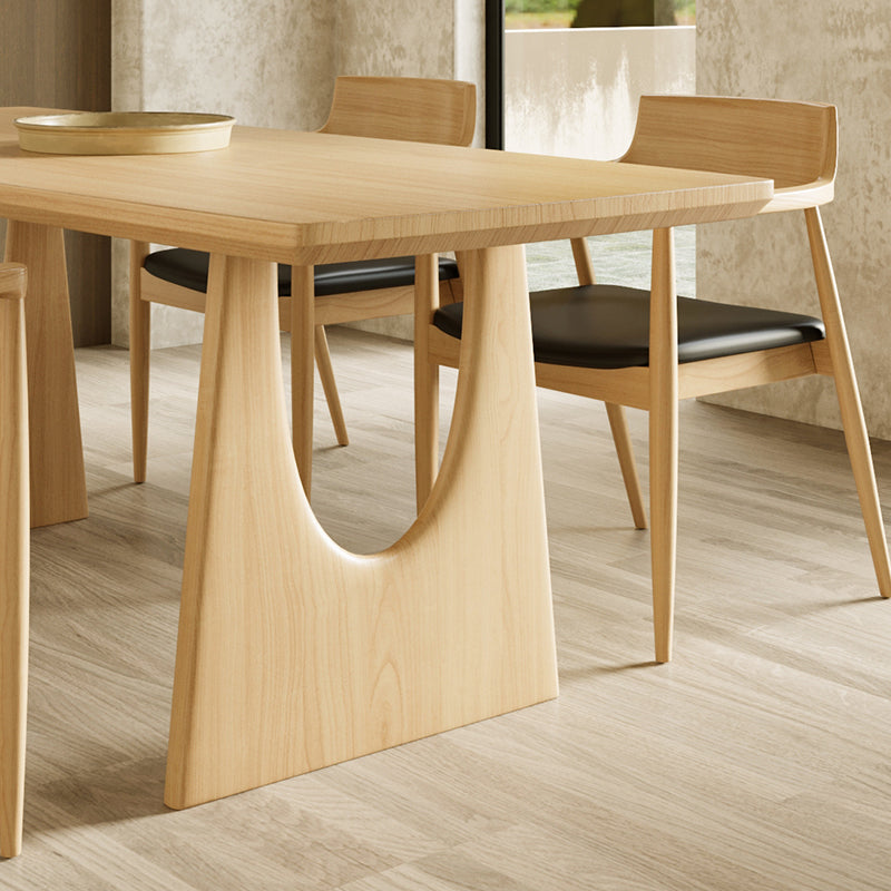 Modern 1/2/4/5 Pieces Rectangle Dining Set Solid Wood Dining Table with Chairs Clearhalo 'Dining Room Sets' 'Dining Tables & Seating' 'dining_room_set' 'furn' 'furn_dining_room_set' 'Furniture' 'furniture_dining_room_set' 'Kitchen & Dining Furniture' 'kitchen&dining_furn' 'kitchen' 4492523