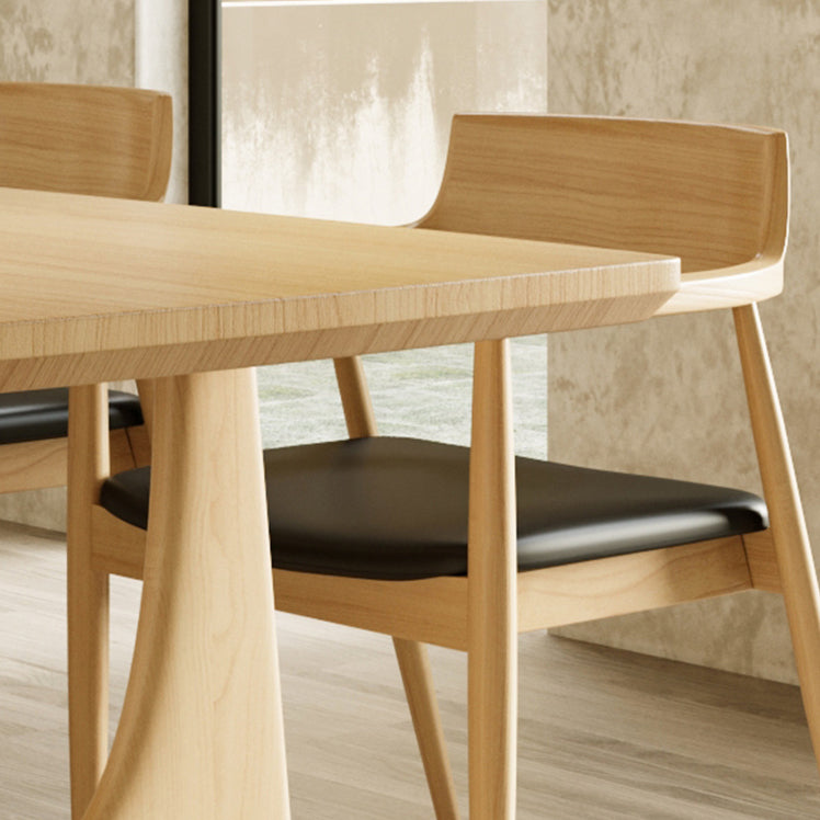 Modern 1/2/4/5 Pieces Rectangle Dining Set Solid Wood Dining Table with Chairs Clearhalo 'Dining Room Sets' 'Dining Tables & Seating' 'dining_room_set' 'furn' 'furn_dining_room_set' 'Furniture' 'furniture_dining_room_set' 'Kitchen & Dining Furniture' 'kitchen&dining_furn' 'kitchen' 4492528