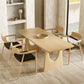 Modern 1/2/4/5 Pieces Rectangle Dining Set Solid Wood Dining Table with Chairs Clearhalo 'Dining Room Sets' 'Dining Tables & Seating' 'dining_room_set' 'furn' 'furn_dining_room_set' 'Furniture' 'furniture_dining_room_set' 'Kitchen & Dining Furniture' 'kitchen&dining_furn' 'kitchen' 4492535
