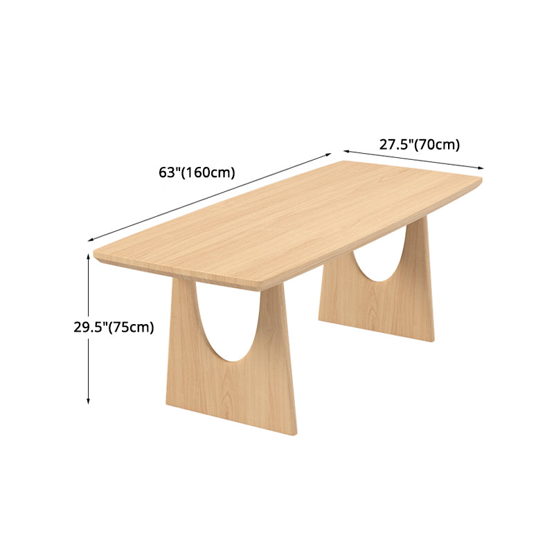 Modern 1/2/4/5 Pieces Rectangle Dining Set Solid Wood Dining Table with Chairs Clearhalo 'Dining Room Sets' 'Dining Tables & Seating' 'dining_room_set' 'furn' 'furn_dining_room_set' 'Furniture' 'furniture_dining_room_set' 'Kitchen & Dining Furniture' 'kitchen&dining_furn' 'kitchen' 4492545