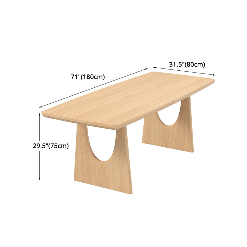 Modern 1/2/4/5 Pieces Rectangle Dining Set Solid Wood Dining Table with Chairs Clearhalo 'Dining Room Sets' 'Dining Tables & Seating' 'dining_room_set' 'furn' 'furn_dining_room_set' 'Furniture' 'furniture_dining_room_set' 'Kitchen & Dining Furniture' 'kitchen&dining_furn' 'kitchen' 4492546