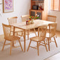 Modern 1/4/5/7 Pieces Rectangle Dining Set Solid Wood Dining Table with Chairs 7 Pieces: Table, 6 Wood Chairs Clearhalo 'Dining Room Sets' 'Dining Tables & Seating' 'dining_room_set' 'furn' 'furn_dining_room_set' 'Furniture' 'furniture_dining_room_set' 'Kitchen & Dining Furniture' 'kitchen&dining_furn' 'kitchen' 4492556