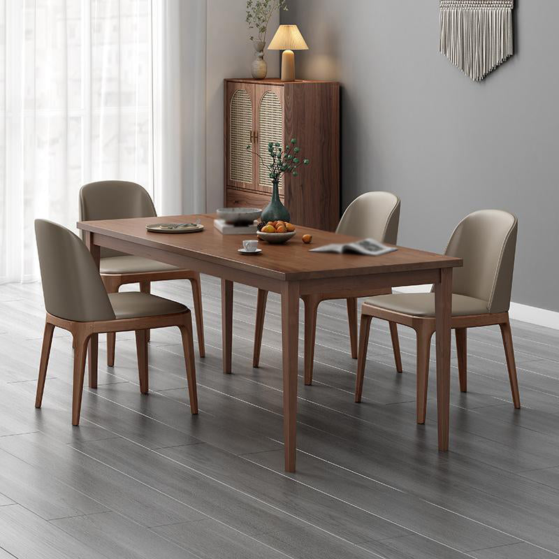 Modern 1/2/4/5 Pieces Rectangle Dining Set Solid Wood Kitchen Table with Chairs Clearhalo 'Dining Room Sets' 'Dining Tables & Seating' 'dining_room_set' 'furn' 'furn_dining_room_set' 'Furniture' 'furniture_dining_room_set' 'Kitchen & Dining Furniture' 'kitchen&dining_furn' 'kitchen' 4492603